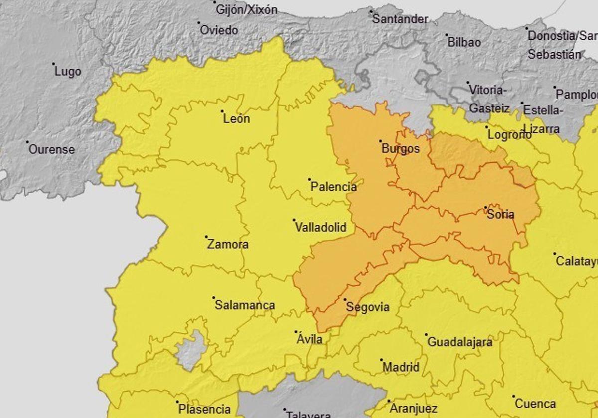 Imagen de las provincias afectadas.