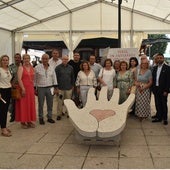 Imagen de las autoridades y represenantes de los municipios invitados en la inauguración de la feria