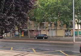 Imagen de la lluvia en la avenida de los Cipreses.