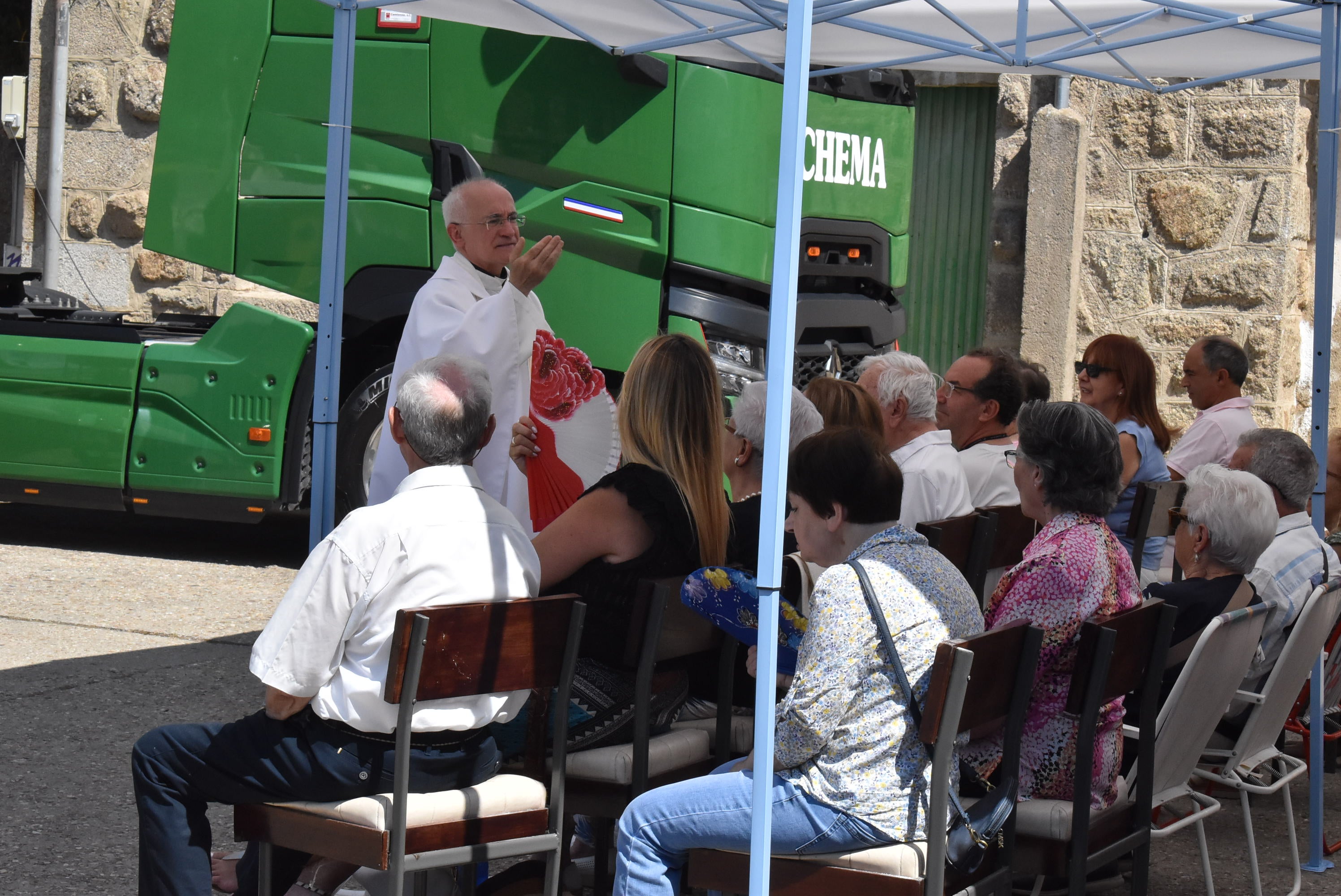 El barrio de La Antigua en Béjar honra a San Cristóbal para despedir sus fiestas de verano