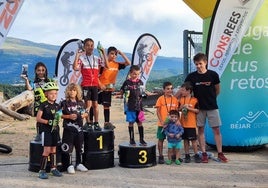 El podio de la competición disputada en Béjar