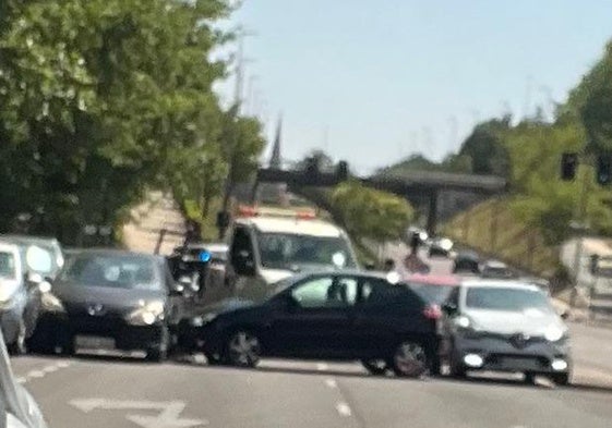 Fotografía del accidente en la avenida de Salamanca.