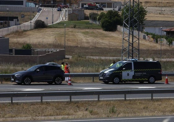Imagen de un accidente ocurrido en la A-62 este miércoles.