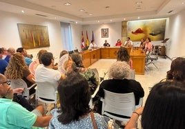 Reunión con los comerciantes en el Ayuntamiento de Peñaranda.