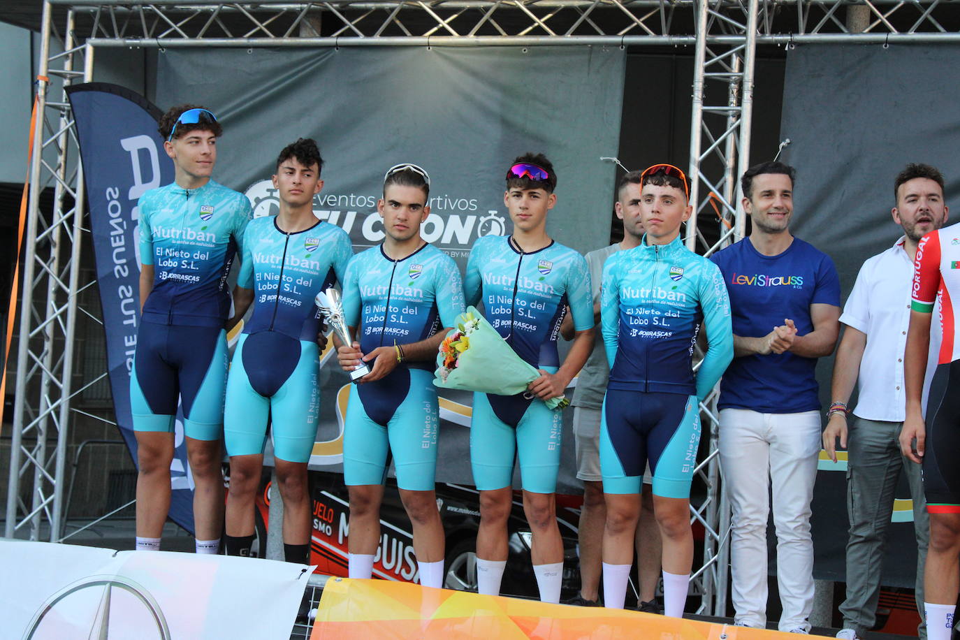 La selección portuguesa se lleva la victoria en la contrarreloj por equipos de la Vuelta Ciclista a Guijuelo