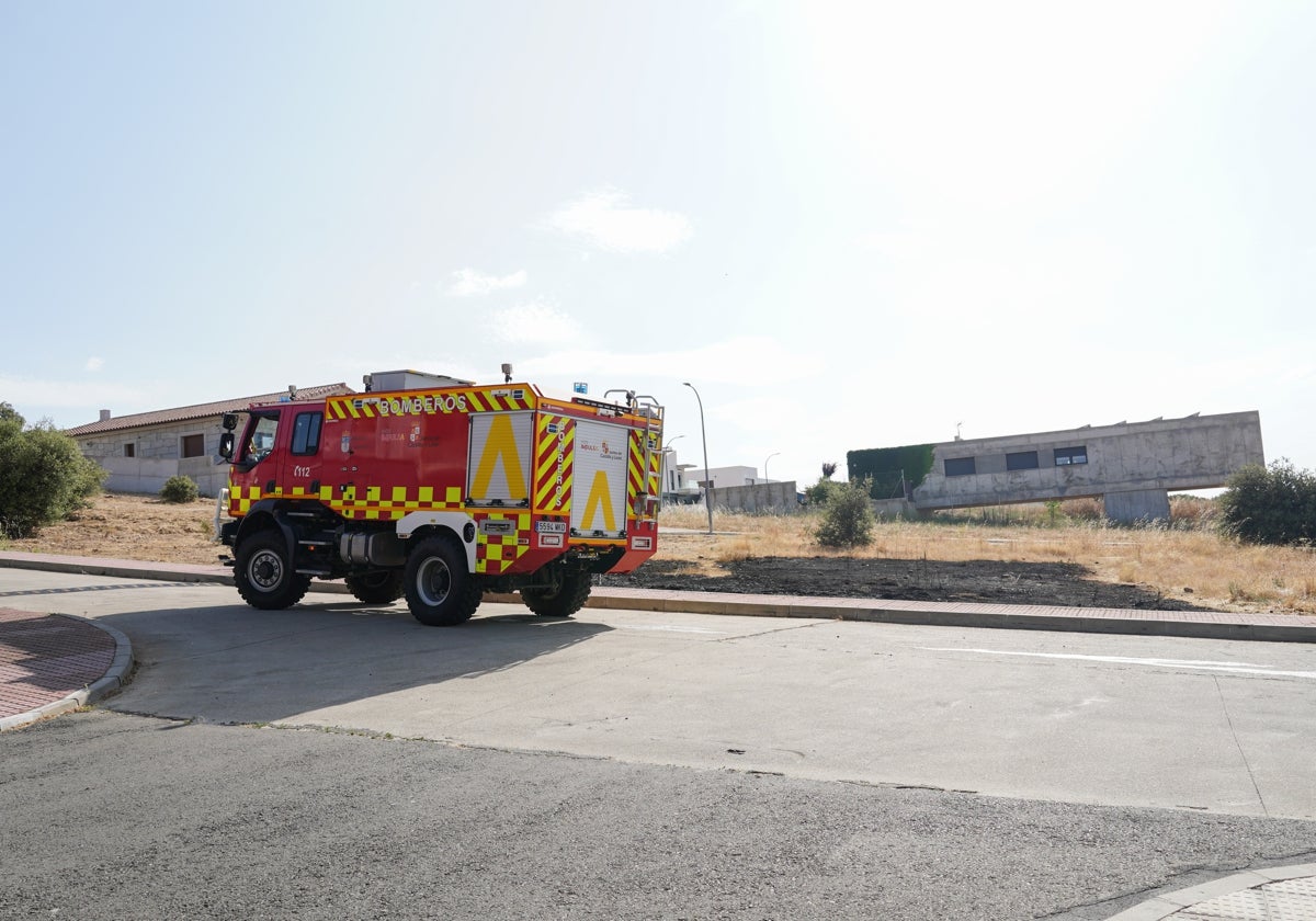 Una dotación de los Bomberos.