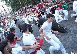 Séptimo encierro de los Sanfermines.