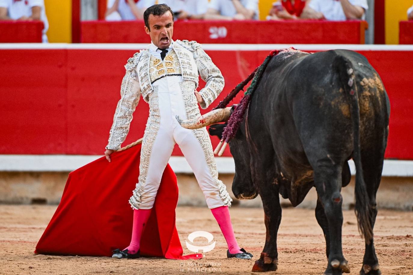 Damián Castaño, durante la faena.