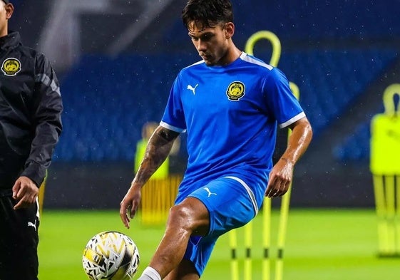 Gabri Palmero, en un entrenamiento con la selección de Malasia.