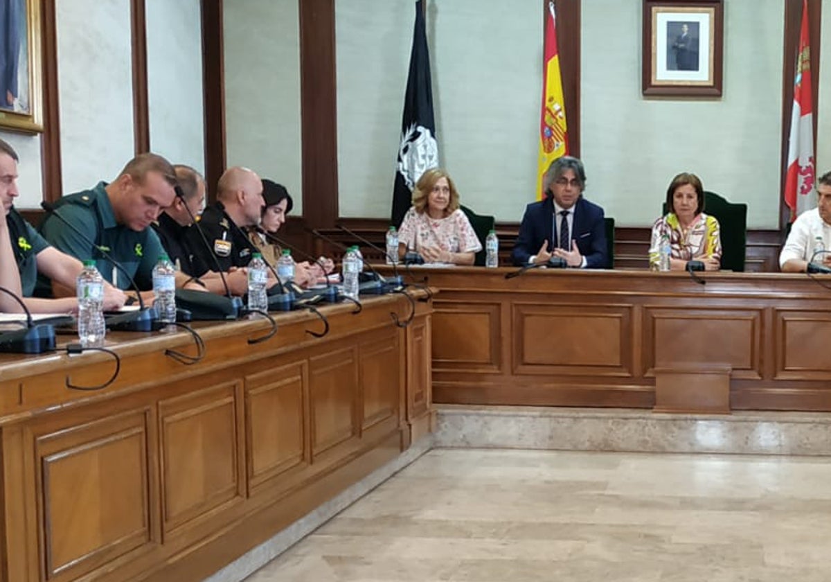 Imagen de la Junta Local de Seguridad celebrada el pasado viernes en el Ayuntamiento de Béjar.