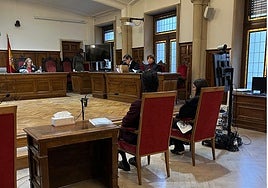 Un momento del juicio en la Audiencia Provincial de Salamanca.
