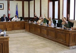 Imagen del grupo municipal socialista en el último pleno de Béjar.