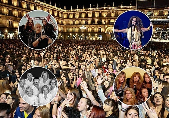Público asiste a un concierto de la Plaza Mayor.