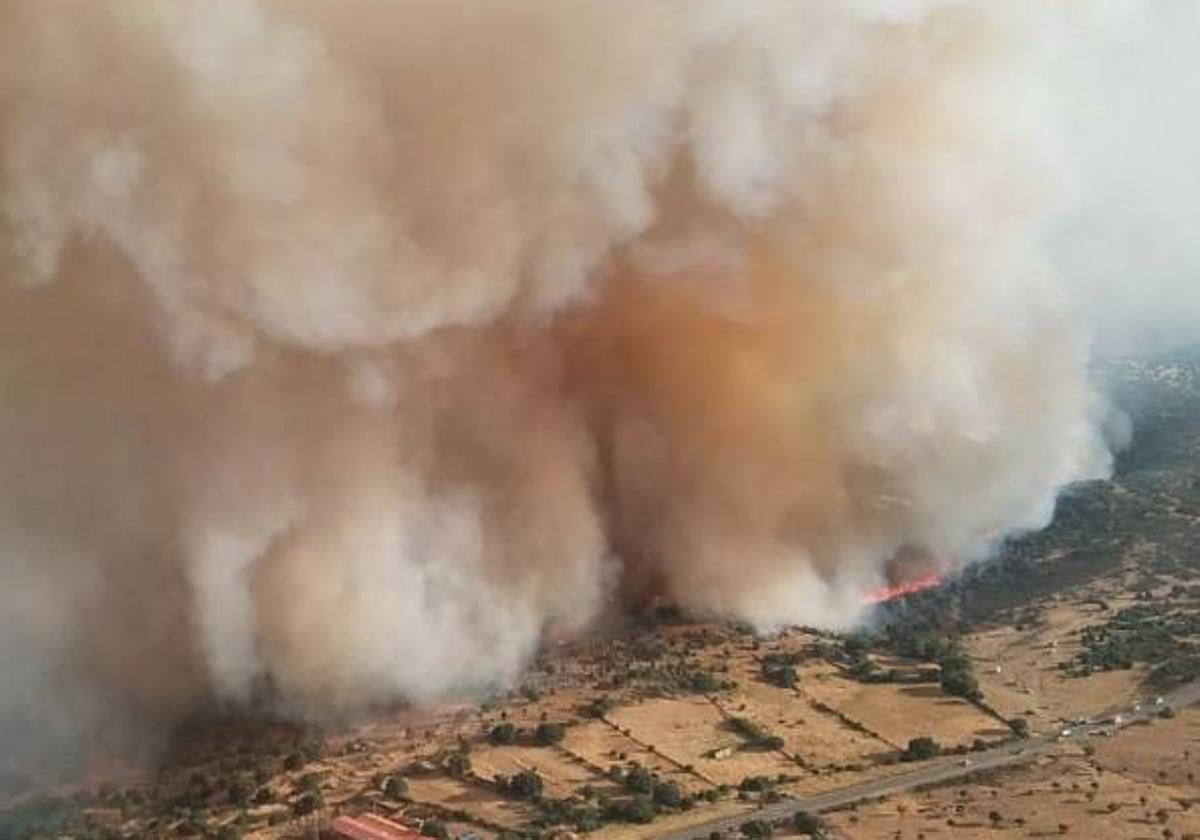 Imagen del incendio.