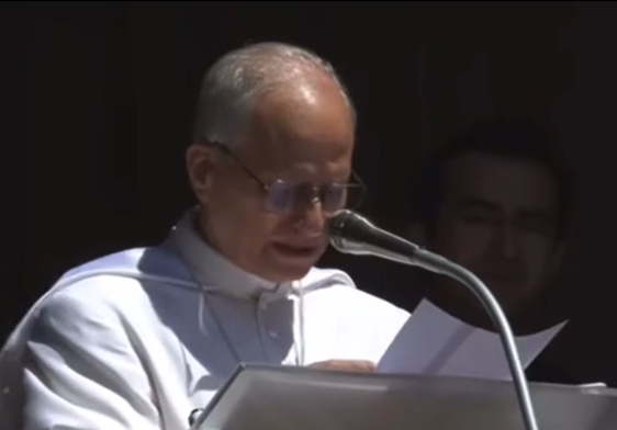 El papa saluda a la banda de música de Alba de Tormes.