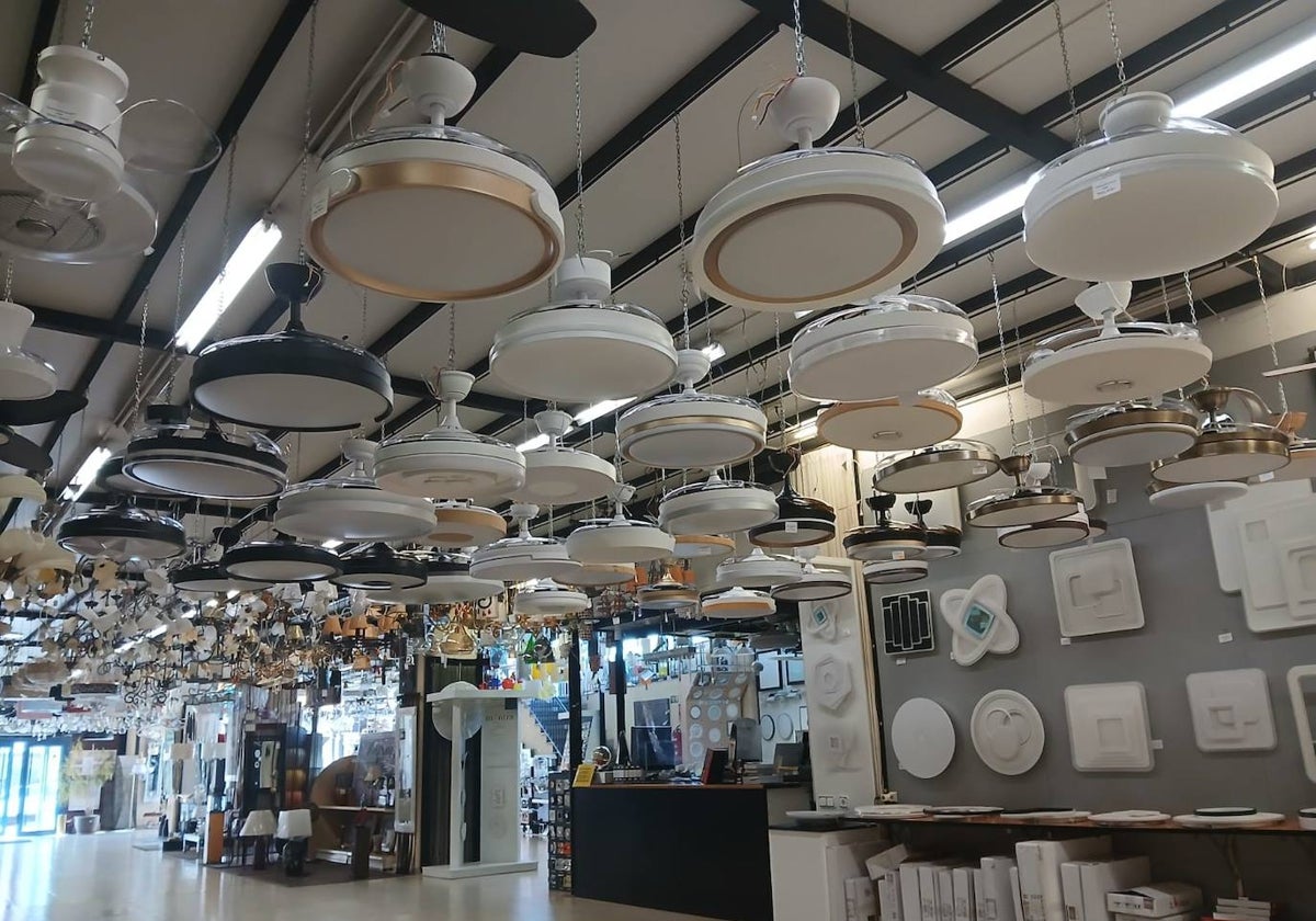 Luz Salamanca cuenta con una amplia exposición de lámparas ventilador.