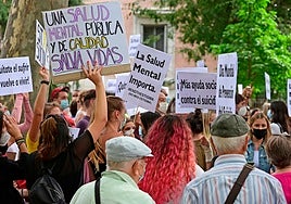 Manifestación de la Plataforma Stop Suicidios.