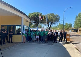 Trabajadores de Topas se concentraron este mes tras la brutal agresión a una psicóloga en la prisión Sevilla II.