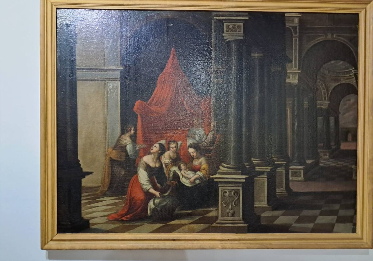 «La Natividad de la Virgen», de Juan García de Miranda, expuesta en el Museo de Salamanca y cedida por el Museo del Prado