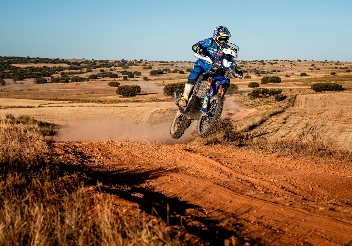 Santolino en acción durante la Baja Aragón.