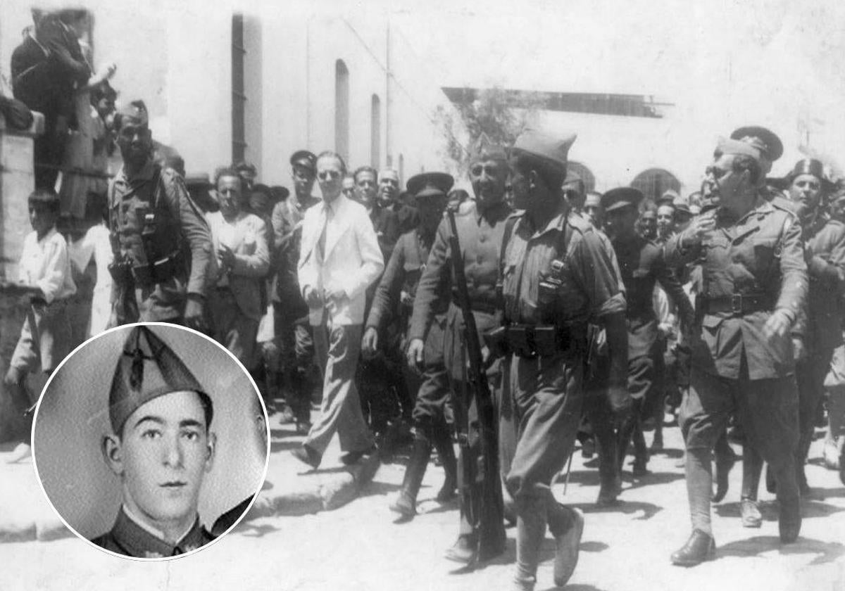 Franco pasea por Ceuta el 19 de julio de 1936, el día en que el salmantino José Rico había planeado dispararle, pero ya había sido detenido.