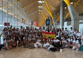 Peregrinos salmantinos, ya en Roma.