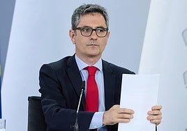 El ministro de la Presidencia, Félix Bolaños.