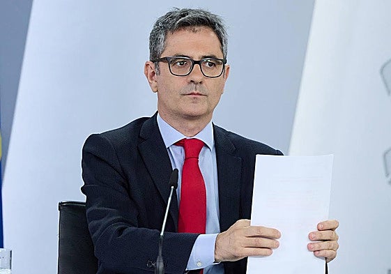 El ministro de la Presidencia, Félix Bolaños.