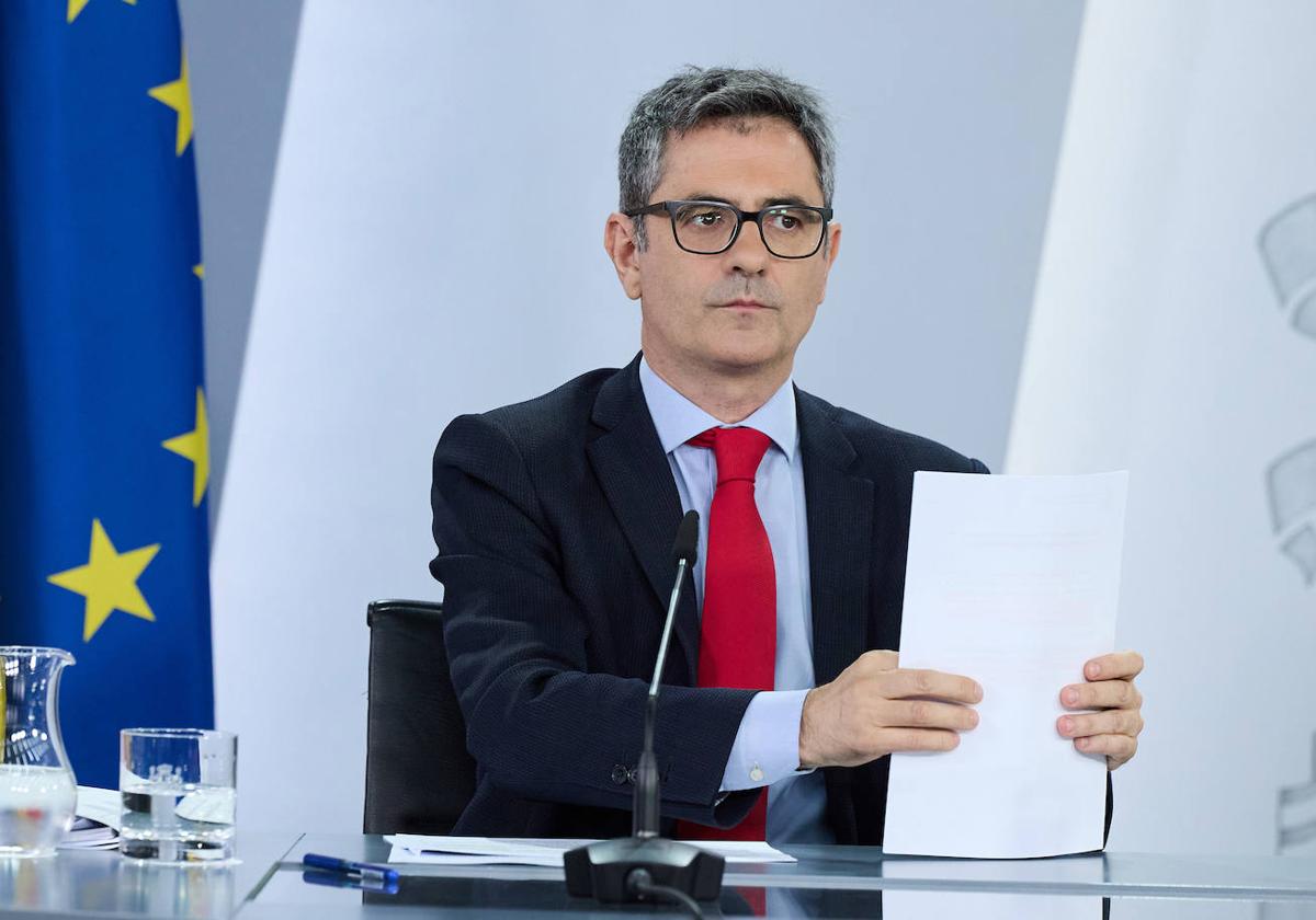 El ministro de la Presidencia, Félix Bolaños.