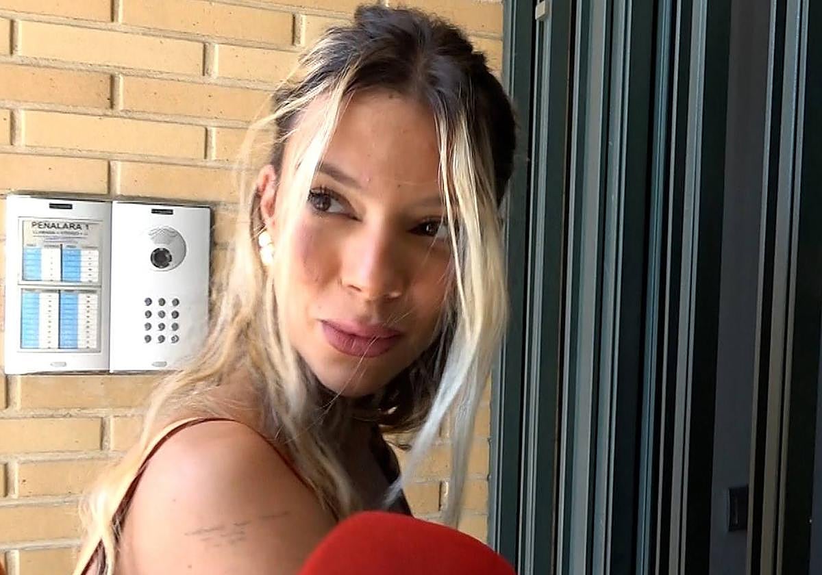 Alejandra Rubio, ante el micrófono de Europa Press.