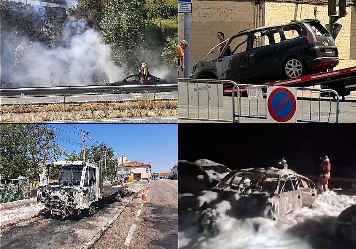 Los coches quemados amenazan la seguridad y el campo salmantino en pleno verano