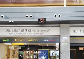 Termómetro que marca la temperatura en Vialia.