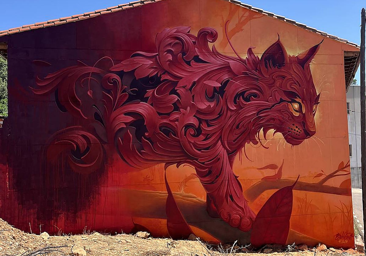 Este mural en homenaje al lince ibérico, uno de los nominados.