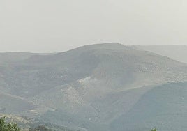 Imagen del foco declarado en el pico Colorino.