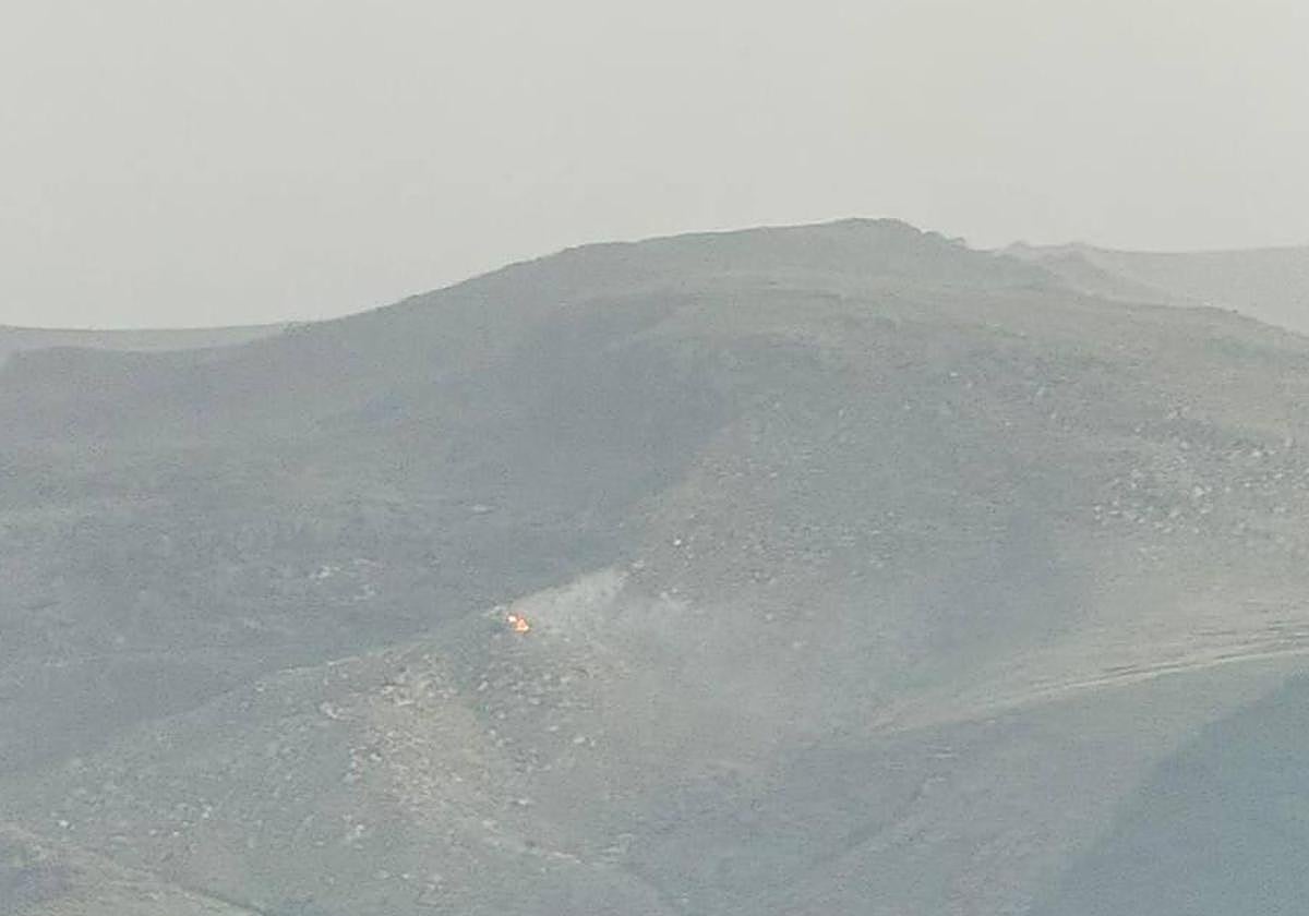 Imagen del foco declarado en el pico Colorino.