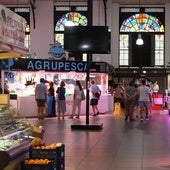 Las pantallas instaladas en el Mercado Central.