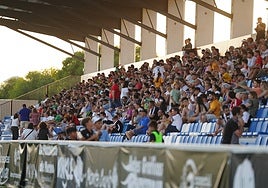 Uno de los graderíos del estadio Reina Sofía antes de comenzar el Memorial UDS de la pasada temporada.
