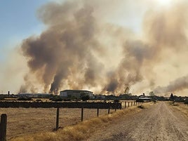 Imagen del incendio en Cipérez.