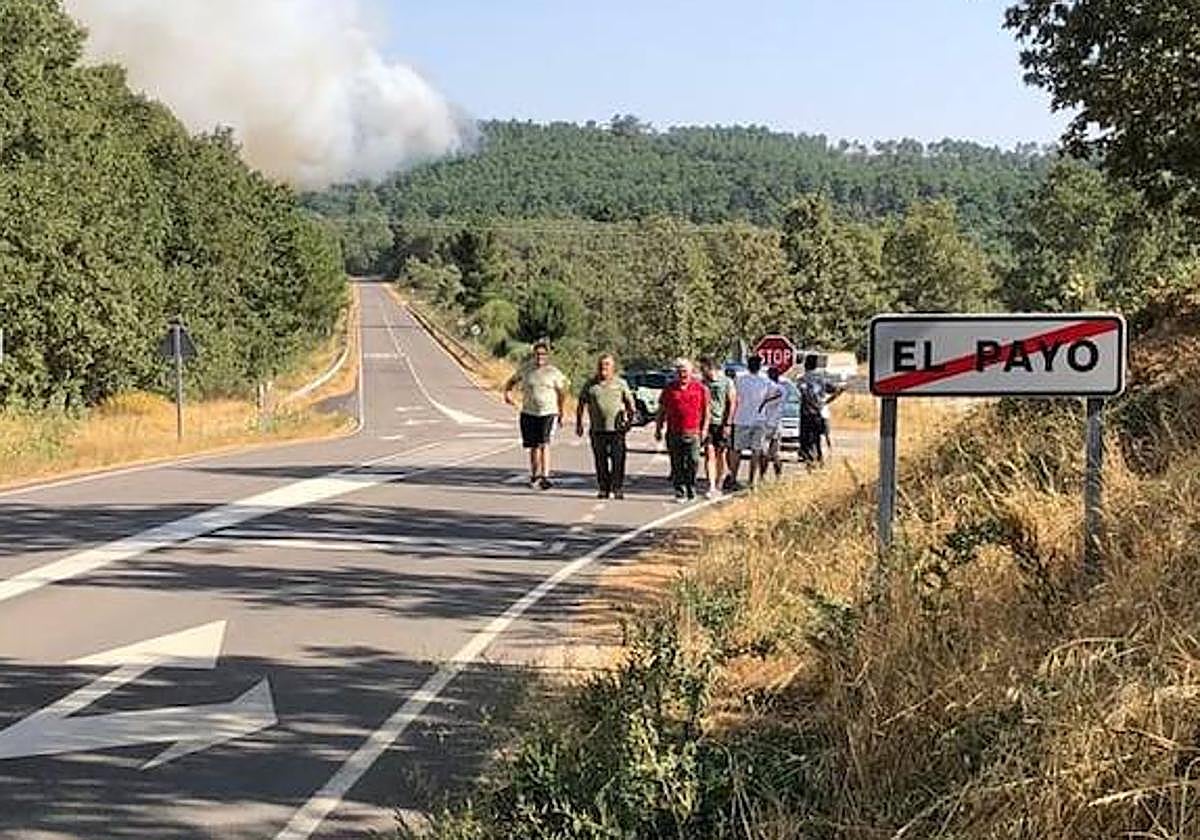 Imagen del desalojo en El Payo.