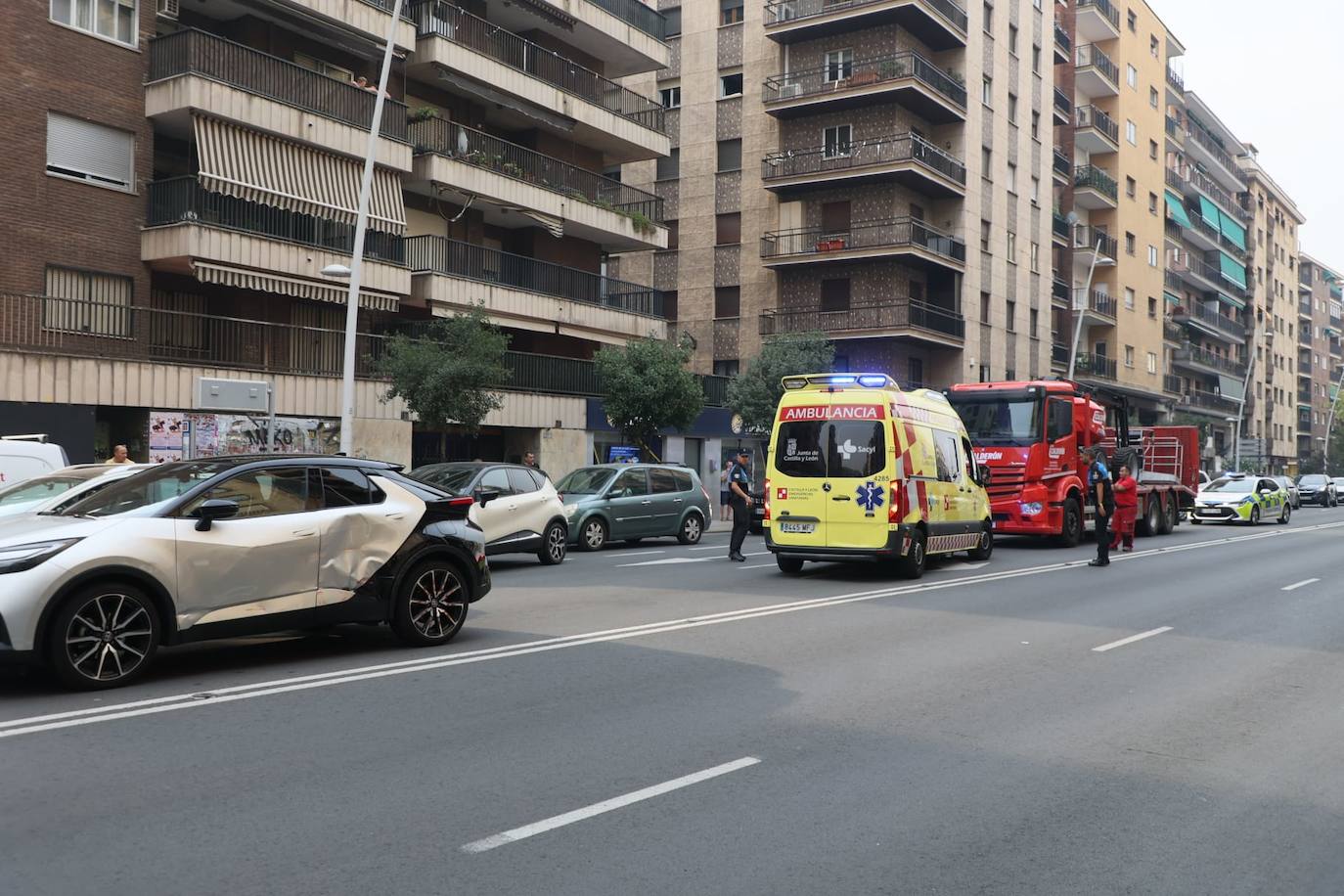 Así han quedado los dos vehículos implicados en el accidente de Canalejas