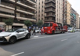 Así han quedado los dos vehículos implicados en el accidente de Canalejas