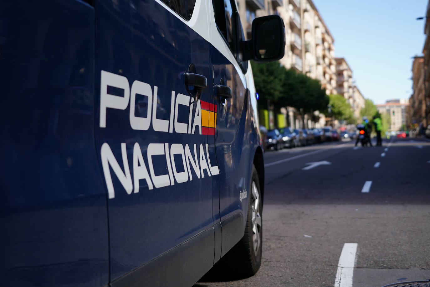 Un furgón de la Policía Nacional.