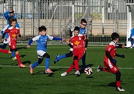 Imagen de un partido de categoría alevín de la última campaña.