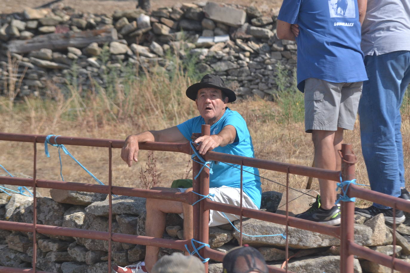 Brillante encierro a caballo en Lumbrales