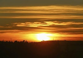 La puesta de sol del atardecer.