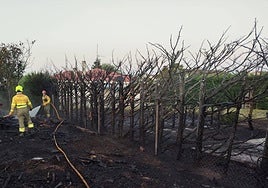 Imagen de las labores de extinción.
