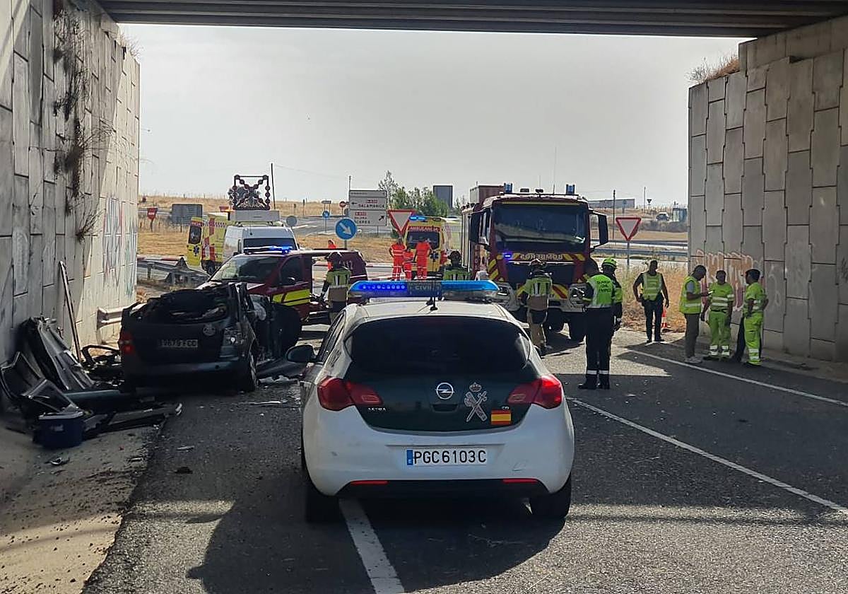 Imagen del siniestro de la A-66.