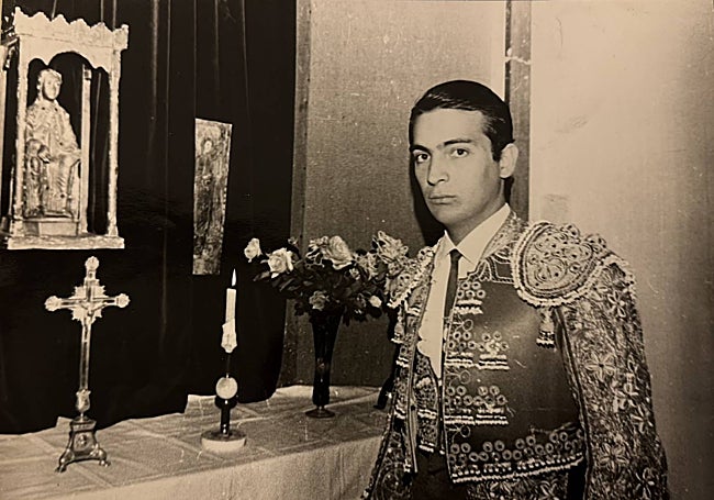 Yiyo, en la capilla de la plaza de toros de La Glorieta.