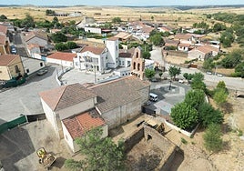 Vista aérea de la zona de las obras de la futura villa romana