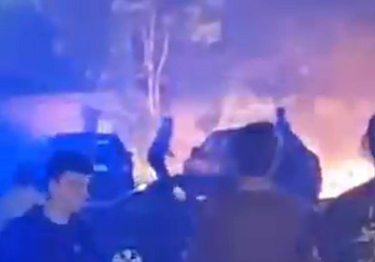 Imagen del incendio.